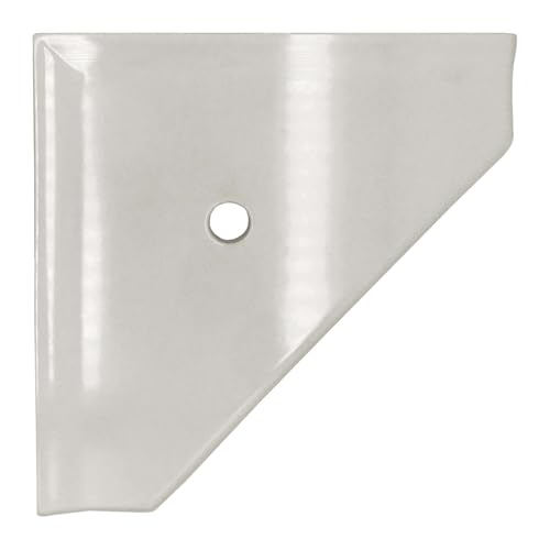 10" Corner Shower Shelf, Retrofit Shower Organizer for Tiled Walls, Corner Caddy Soap Dish Bathroom Storage, Geo Flatback, Gray Polished - color: Gray Polished