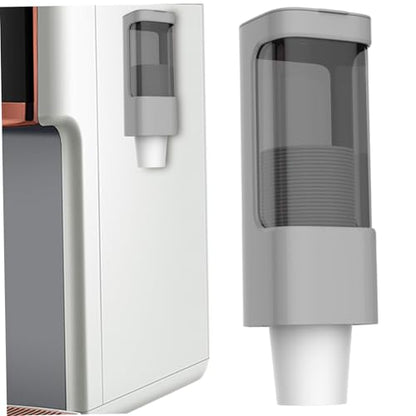 Cup Dispenser Sealed Pull Type Water Cooler Cup Holder Dustproof Wall Mount Bathroom Dispenser with Lid Double Paper Holder for Home, Bathroom, Office