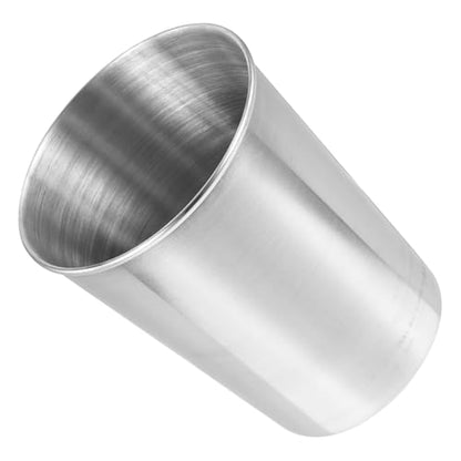Stainless Steel Tumbler Cup Multi Use Drinkware for Water Juice and Mouthwash Easy to Clean Silver Finish for Home Parties and Travel - size: 8.50X6.00X6.00CM