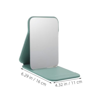 2pcs Portable Makeup Mirrors with Foldable Stand Small Desktop Vanity Mirrors for Travel Dorm Bathroom Countertop Use