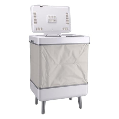 Luocute Foldable Towel Warmer Bucket, 35L Large Capacity Heating Drying Towels with Adjustable Timer LED Display Overheating Prevention, for Home Spa Bathroom Dormitory (US Plug)
