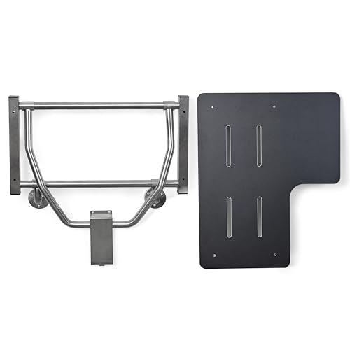 Seachrome 32" x 22.5” Black Reversible Folding Transfer Tub/Shower Seat, ADA Compliant - color: Matte Black, size: 32 x 22.5