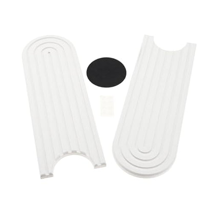 dophee Diatomite Fast Drying Stone Faucet Mat for Kitchen Sink, White | Sink Tray Faucet Splash Guard Absorbent Mat for Bathroom Counter, 23.3"x3.9" - color: White