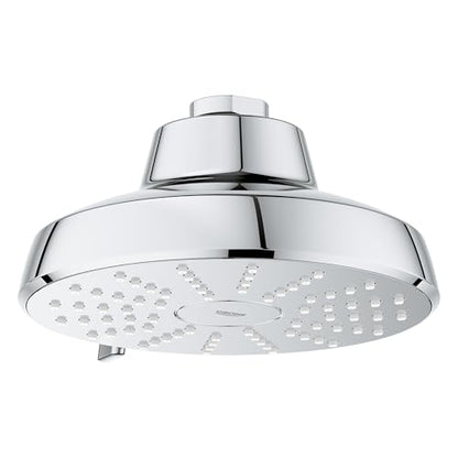 GROHE Aquabooster Tempesta 140 High Pressure Shower Head, Multi-Spray – 1.75 GPM Round Fixed Wall Mount, StarLight Chrome 1117460000 - color: StarLight Chrome