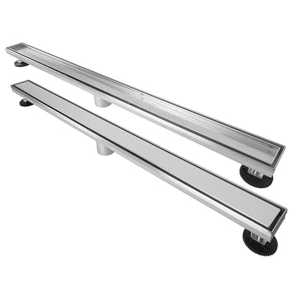 48 Inch Linear Drain Shower Drain Brushed Floor Drain with Removable SUS304 Stainless Steel CUPC Certificate and 2-in-1 Tile Insert Grate Cover - color: Brushed, size: 48inch