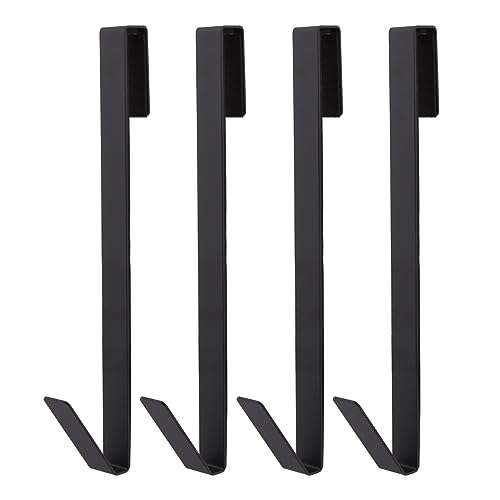 Extended Shower Door Hooks, 4 Pack Heavy Duty Stainless Steel No Drill Over Door Towel Hooks for Frameless Glass Shower Door, Bathroom Organizer (10 Inch) - size: 10 Inch