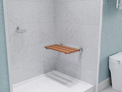 ANZZI Wall Mount Spa Bohemian 18.7 in X 12.4 in Rhino Alloy Certified | Crafted Using Natural Tea Wood, Supports Up To 280 Lbs, Natural Teak Wood, Weight Capacity, Dimensions 18 - size: 18.7'' Inches