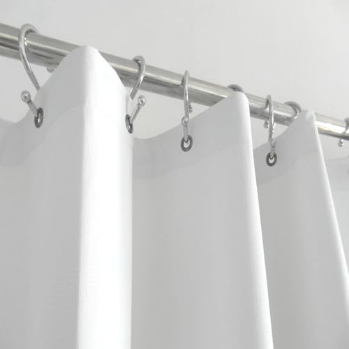 Flame Retardant Shower Curtain,Mesh Reinforced 15 G Vinyl Fabric for Bathroom Use 66 x 72 Inches - size: 66"W x 72"L (Pack of 1)