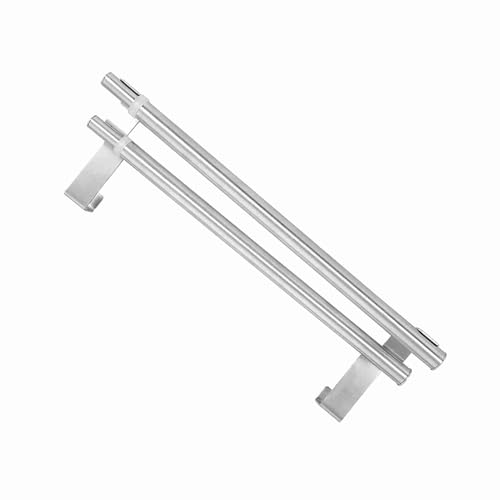 Over Door Towel Rack, 201 and 430 Stainless Steel Hanging Towel Holder, Retractable Single or Double Bar, No Drill Anti Skid Design for Bathroom Kitchen Apartment Renters (40cm Retractable - size: 40cm retractable double pole