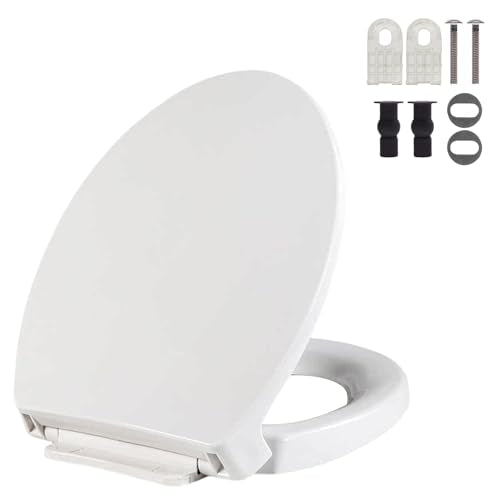 Toilet Seat Compatible with TOTO Transitional SoftClose SS114#01 Elongated Soft Close SEAT for SS237 247 SS224 SS117 SS204 SS154 SS214 Toilet Seat Replacement Parts