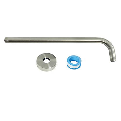 NearMoon Shower Arm, Extra Extension Arm with Flange, Stainless Steel Wall-Mounted Showerhead Extender Pipe (15 Inch, Brushed Nickel) - color: Brushed Nickel, style: 15 Inch