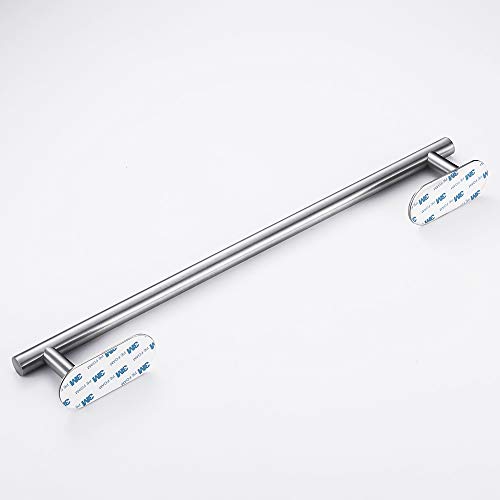 20 InchsTowel Bar Self Adhesive Wall Mounted Stainless Steel Rustproof Polished Bathroom Kitchen No Drill Matte Modern Decoration Rack Hardware Hanger Chrome (Silver)