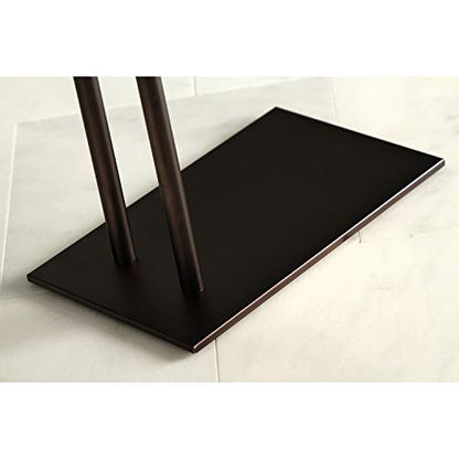 Kingston SCC8325 Pedestal 2-Tier Towel Rack, Oil Rubbed Bronze | Edenscape collection; 31-3/4" Freestanding; Solid steel construction; Corrosion-resistant finish; Easy assembly - color: Oil Rubbed Bronze