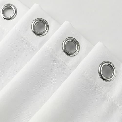 Waterproof Fabric Shower Curtain Liner, TPU Coated, PEVA-Free & Odorless, Hotel Quality, 3 Magnets, Rust-Proof Metal Grommets, Machine Washable, White, 72x72 Inch, Pack of 2 - color: White, size: 72"W x 72"L (Pack of 2)