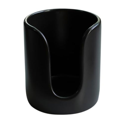 Ceramic Bathroom Cup Dispenser, 3 oz 4 oz Disposable Cups Holder, Small Mouthwash Cup Dispenser (Black) - color: Black