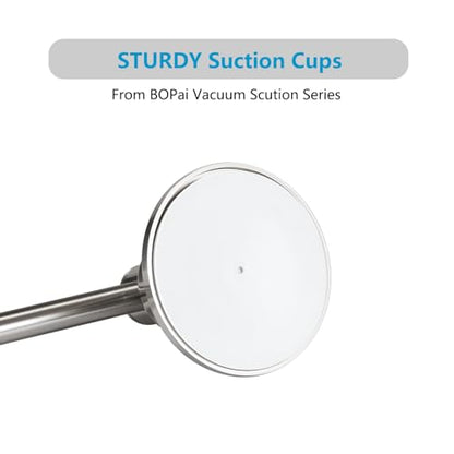 BOPai Extendable Suction Cup Towel Bar 17-28.5", Brushed Nickel | Repositionable & Powerful Vacuum Suction - color: Brushed Nickel, size: 17-28.5"