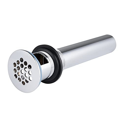 Grid Drain Strainer Assembly with Overflow for Bathroom Sink, P.O. Plug Grid Lavatory Drain, Bathroom Sink Grid Strainer by Artiwell, Chrome Plated - color: Chrome Plated, style: With Overflow