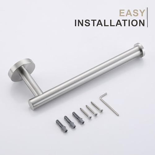 TASTOS Hand Towel Holder Towel Ring Brushed Nickel, Premium Stainless Steel Hand Towel Bar Heavy Duty Wall Mounted Modern Bath Accessories, 9 Inch Towel Rack for Bathroom Kitchen - color: Brushed Nickel