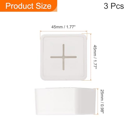 HARFINGTON 3pcs Self Adhesive Hooks Waterproof ABS Silicone Shower Robe Towel Wall Hooks Adhesive Push Dish Towel Hooks Without Drill for Bathroom Kitchen Washroom Home, White - color: White