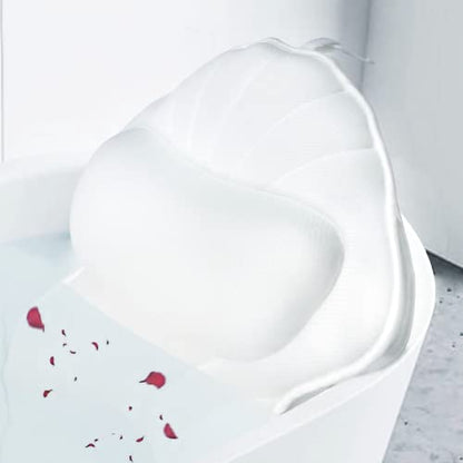 Extra Thick Large Bath Pillow with Neck,Back,Head Support for Bathtub | Soft 3D Mesh Fabric＆Quick Dry, Fits All Tubs, Bath Soaking Accessories, Spa Gifts, White(21''x17'') - size: White(21''x17'')