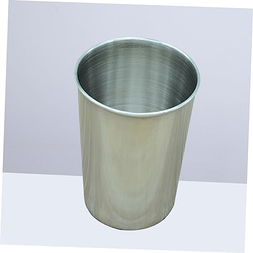 Cabilock 2pcs Stainless Steel Water Tumblers Multi Use Cups for Beverages Juice and Parties Sleek Silver Design Easy to Clean for Home and Travel - size: 6X6cm