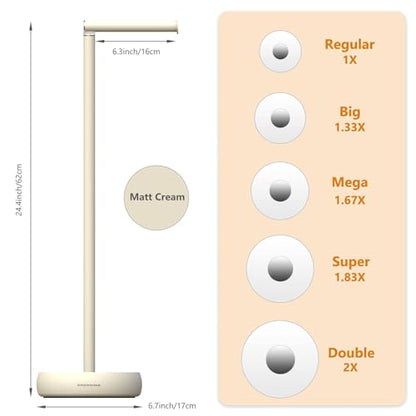 Toilet Paper Holder Stand with 5 Roll Storage Weighted Base (Matt Cream) | freestanding tp holder | silicone non-slip base | large storage capacity | tidy organized bathroom | 2mm thickened steel - color: Matt Cream