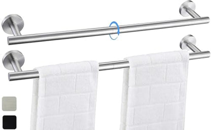 24 Inch Towel Bar 2 Pack for Bathroom 9/12/16/24/28/33 Inch Kitchen Hand Towel Holder Brushed Nickel Stainless Steel 304 RUSTPROOF Wall Mount Towel Rod 2 of Pack (2, Brushed Nickel, 24 Inch) - color: Brushed Nickel, size: 24 Inch