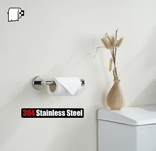 JQK Chrome Toilet Paper Holder, 5 Inch 304 Stainless Steel Thick 8mm Tissue Paper Dispenser for Bathroom, Hold Mega Rolls, Polished Chrome Wall Mount, TPH120-CH - color: Chrome, size: Knob