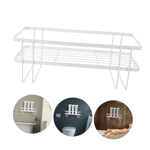 Cabilock Space Saving Single Over Toilet Storage Rack Bathroom Organizer Shelf for Cosmetics and Toiletries Stable Wall Mounted Design and Practical for Use