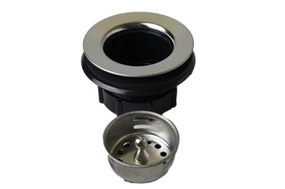 APEX RV Sink Drain with Removable Stainless Steel Strainer, fits (2 1/2 inch) Sink Opening, Fits (1 1/2 inch) Pipe Diameter for RV, Camper, Trailer, Marine Vessel, Cabin, and Bar Sink.