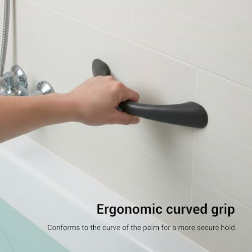 Pssopp Safety Shower Handrail, Secure Wall Mounted Bath Grab Bar with Non Slip Texture for Wet Room Bathroom Safety Support