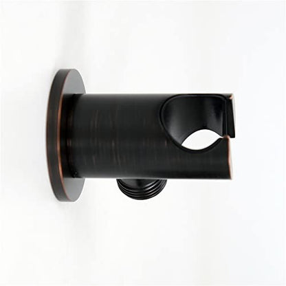 Hand Held Shower Head Holder with Hose Connector Shower Wand Holder Wall Mount Handheld Shower Handle Sprayer Holder Shower Hose Adapter Shower Elbow with Spray Head Bracket Oil Rubbed Bronze - color: Oil Rubbed Bronze
