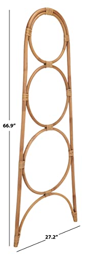 SAFAVIEH Home Collection Kino Honey Brown Wash Solid Wood 3-Tier Leaning Towel Hanger (Fully Assembled) - color: Honey Brown Wash