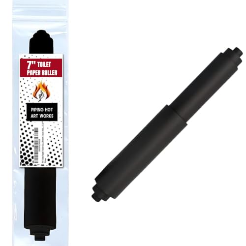 Toilet Paper Holder Spring Rod | Toilet Paper Roller Replacement | Standard & 7 Inch Size Toilet Paper Holder Replacement Rod (1, Black) - color: Black
