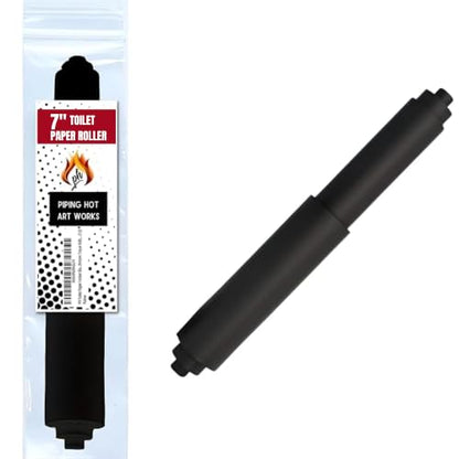 Toilet Paper Holder Spring Rod | Toilet Paper Roller Replacement | Standard & 7 Inch Size Toilet Paper Holder Replacement Rod (1, Black) - color: Black