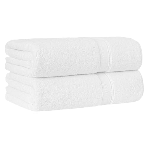 Supreme Terry 2-Piece Bath Towel Set, Hotel & Spa Quality, Plush and Absorbent 100% Turkish Cotton Towels, Quick Dry-White - color: White, size: Bath Towel Set