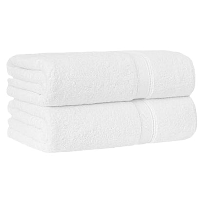 Supreme Terry 2-Piece Bath Towel Set, Hotel & Spa Quality, Plush and Absorbent 100% Turkish Cotton Towels, Quick Dry-White - color: White, size: Bath Towel Set