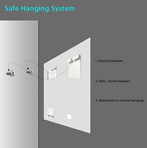 24x32 Inch Frameless Bathroom Mirror Rectangle Beveled Mirror Wall Mirror Explosion Proof and Shatterproof Bathroom Vanity Mirror Wall Mounted Hang Firmly (Horizontal or Vertical) - size: 24"L x 32"W