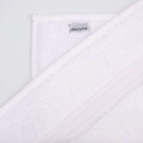 6 Piece Bathroom Towel Set - Luxury & Soft - 100% Cotton, Hotel Quality, Absorbent, Includes 2 Bath Towels (28" x 56"), 2 Hand Towels (16"x28") and 2 Wash Cloths (12"x12") - White - color: White, size: 6-Piece Bath Towel Sets