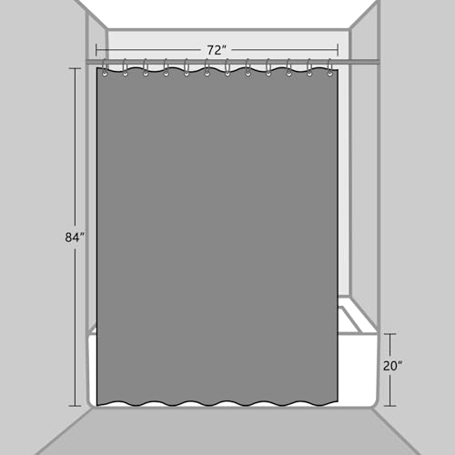 EurCross 72 x 84 inch Extra Long Clear Shower Curtain Liner with Geometric 3D Pattern, Heavy Duty EVA Plastic Waterpoof Curtains Liner for Bathroom,3 Bottom Magnets - color: Clear, size: 72"W x 84"L (Pack of 1)