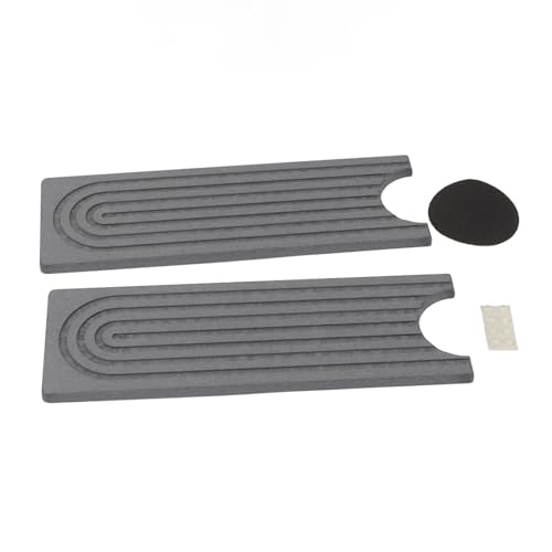 Aramox Diatomite Faucet Mat, Fast Drying Absorbent Pad with Sanding Tool, Dark Gray, 23.6x3.9 Inch, for Kitchen Bathroom RV Countertop - color: Dark Gray
