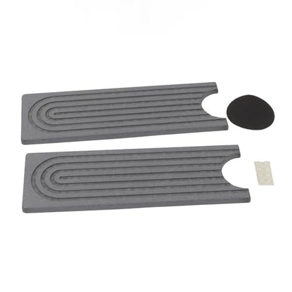 Aramox Diatomite Faucet Mat, Fast Drying Absorbent Pad with Sanding Tool, Dark Gray, 23.6x3.9 Inch, for Kitchen Bathroom RV Countertop - color: Dark Gray