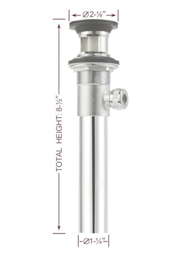 Purelux Bathroom Faucet Vanity Sink Metal Pop-Up Drain Stopper Assembly with Lift Rod and Overflow, Oil Rubbed Bronze Finish - color: Orb