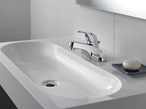 Peerless Centerset Bathroom Faucet Chrome, Bathroom Sink Faucet, Single Handle, Drain Assembly, Chrome P136LF - color: Chrome