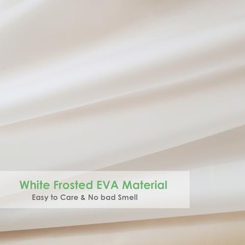 White Plastic Shower Curtain Liner 70 x 74 Inch, Medium Weight Peva Vinyl Frosted Shower Liner for Bathroom, Waterproof - color: White, size: 70"W x 74"L (Pack of 1)