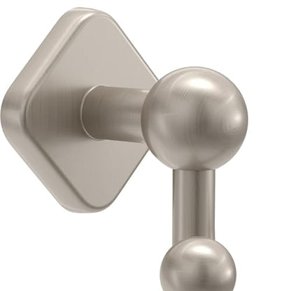 Franklin Brass Gainesville (1-Pack) Towel Hooks Satin Nickel Double Bathroom J Hooks Wall Mounted for Robes & Towels Hand Towel Hook Holder Kitchen, Bathroom Accessories GNV35-SN - color: Satin Nickel
