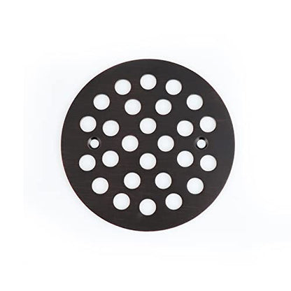 4-1/4 Inch Screw-in Round Floor Drain Cover Replacement Shower Drainer Grates (Oil Rubbed Bronze) - color: Oil Rubbed Bronze
