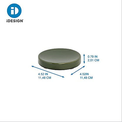 iDesign Ceramic Earth Collection Ceramic Bar Soap Dish, Moss - color: Moss, size: Soap Dish