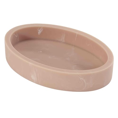 Nicole Miller - Soap Dish, Resin Countertop Accessories, Dorm Room Essentials (Kendall Collection, Clay) - color: Clay, size: Soap Dish