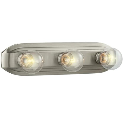 Designers Fountain 3-Lights Melrose Vanity Light Fixture, 18 Inch Wall Mount Sconce for Bathroom, Bedroom or Mirror, Brushed Nickel, 6613-BN - size: 3-Light